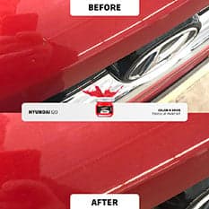 Before and after touch up repair 14